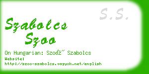 szabolcs szoo business card